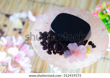 Coffee scrubb soap with Sakura flower