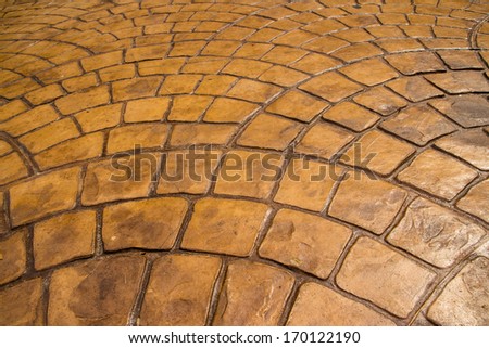 Close up of brown pavement footpath background