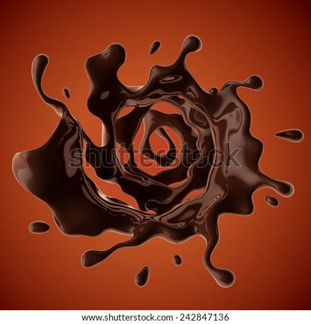 Chocolate swirl flow