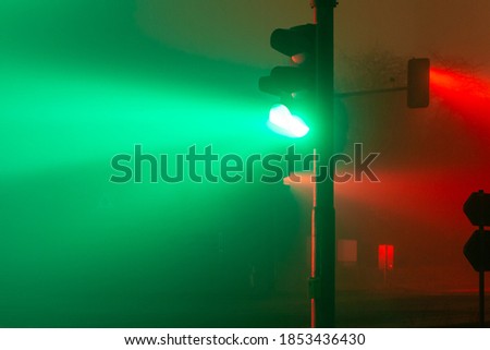 Similar – Image, Stock Photo traffic lights at night