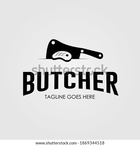 Logo Meat Bucher Template Design