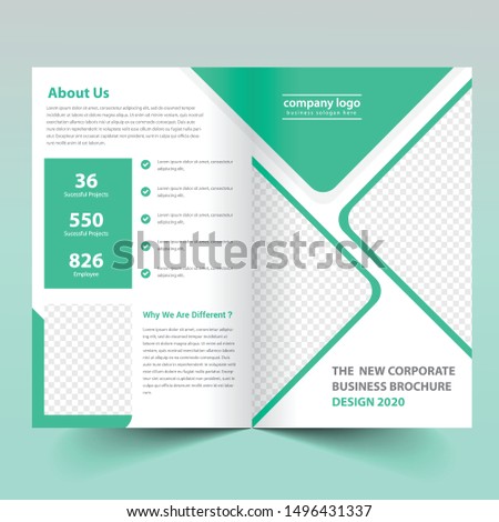 Business Bi-fold Brochure Flyer design template . vector File