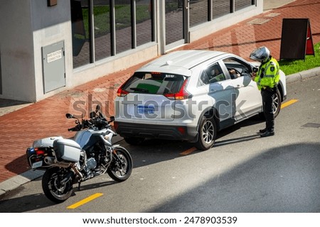 Image, Stock Photo traffic check Street