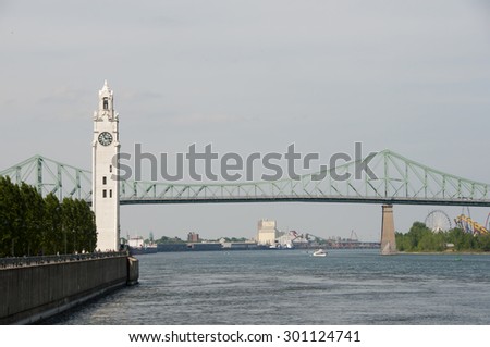 Clock Tower & St Lawrence River - Montreal - Canada