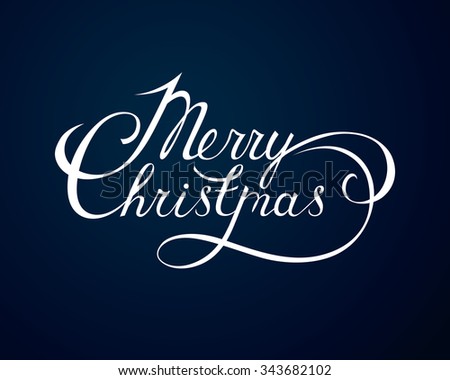 Merry Christmas Lettering (Card, Poster, Banner, Label) Stock Vector ...