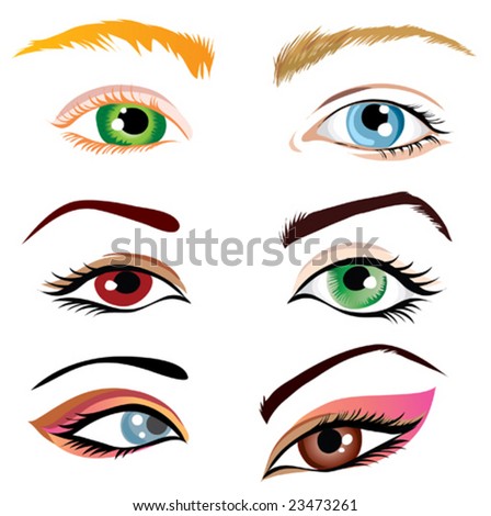 Set Of Eyes Illustration - 23473261 : Shutterstock