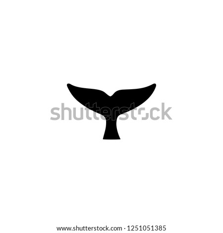 whale tail vector icon. whale tail sign on white background. whale tail icon for web and app