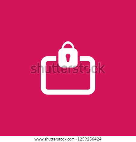 Lock Landscape icon vector. Lock Landscape sign on pink background. Lock Landscape icon for web and app