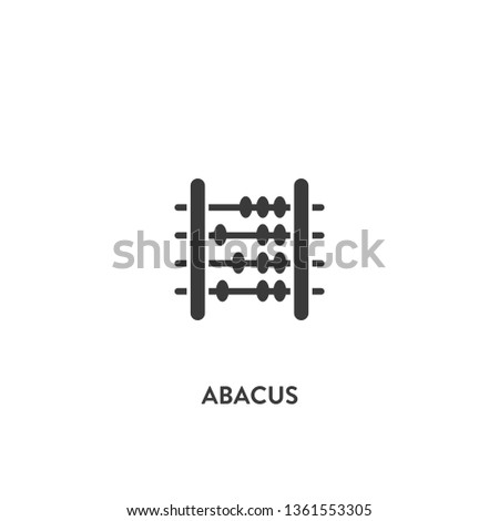 abacus icon vector. abacus sign on white background. abacus icon for web and app