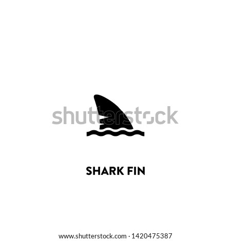 shark fin icon vector. shark fin sign on white background. shark fin icon for web and app