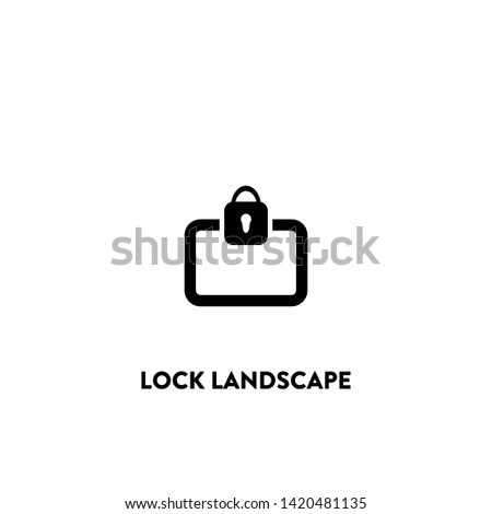 lock landscape icon vector. lock landscape sign on white background. lock landscape icon for web and app