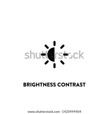 brightness contrast icon vector. brightness contrast sign on white background. brightness contrast icon for web and app