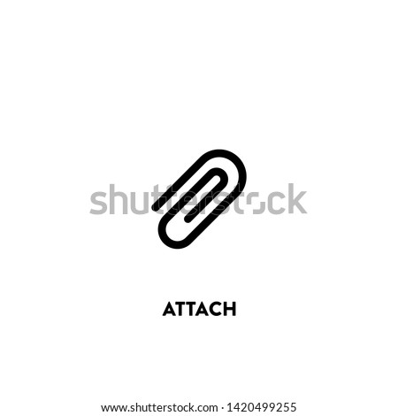 attach icon vector. attach sign on white background. attach icon for web and app