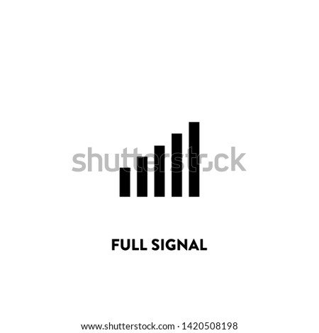 full signal icon vector. full signal sign on white background. full signal icon for web and app
