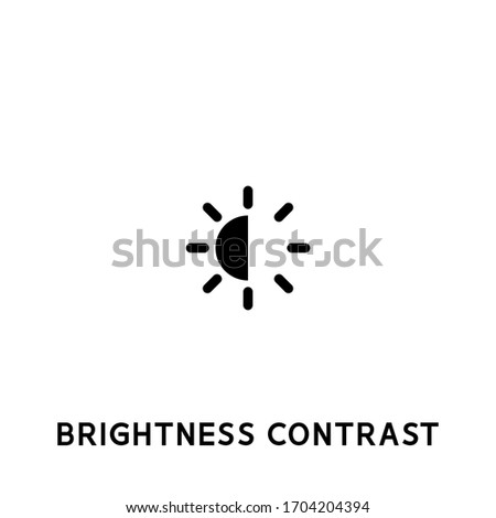 brightness contrast vector icon. brightness contrast black sign on white background. brightness contrast icon for web and app