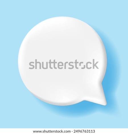 3d Speech bubble Blank Chat message notification. white chat icon 3d Vector popup, round Circle chat icon 3d Vector popup. Realistic 3d design for your conversation ,social media  your website