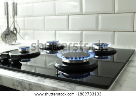 Similar – Image, Stock Photo Stove heating Blaze Fire