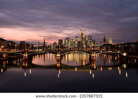 Similar – Image, Stock Photo Frankfurt, evening Evening