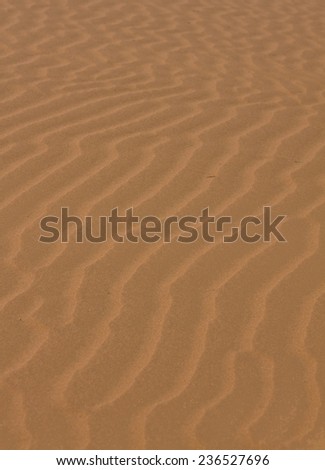 Closeup of ridges in shifting sand, background texture, Namib Desert, Sossusvlei, Namibia