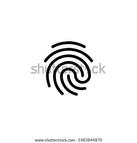 Touch ID icon vector isolated on background. Trendy sweet symbol. Pixel perfect. illustration EPS 10. - Vector