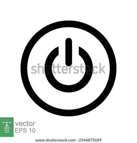 Shut down icon. Simple flat style. Turn power off or turn power on, computer shutdown and logout, technology concept. Vector illustration isolated on white background. EPS 10.