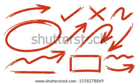 Sketch arrow set. Hand drawn arrows elements for business and education. -Vector 