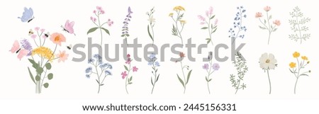 Similar – Image, Stock Photo Branches with spring flowers in the rain at the lake with rain tropics