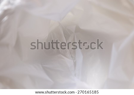 Abstract background of the inside of a  plastic bag