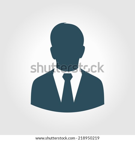 User icon of man in business suit.