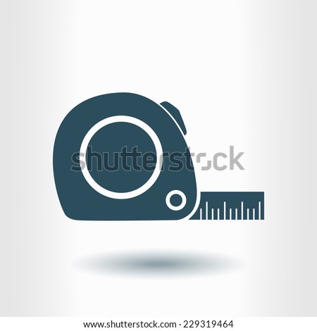  Tape measure icon. Roulette construction  simbol.