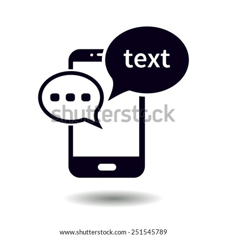 Mobile chatting icon.Mobile Phone Representing Web Chatting And Dialog.