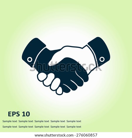 Handshake sign icon. Successful business symbol. Flat design style.