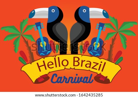 Hello Brazilian Carnival Illustration Design