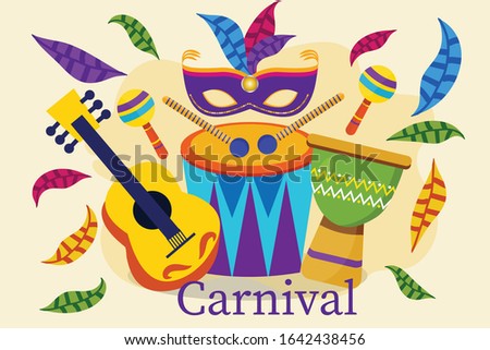 Brazilian Carnival Festival Celebration Illustration
