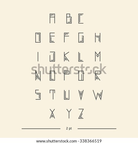 Royalty Free Vector Geometric Font Royalty Free Vector Geometric Font