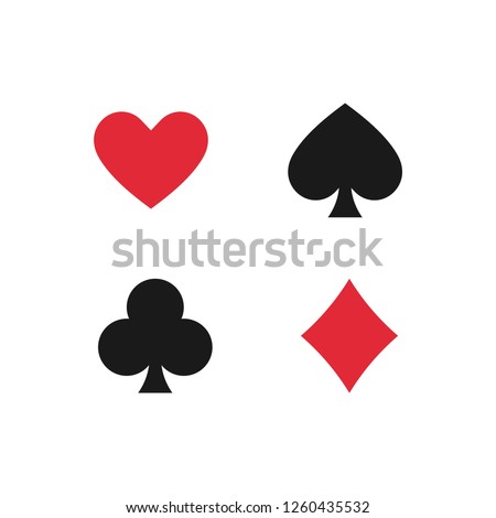 Playing card suits. Spades, hearts,diamonds, clubs icons. Poker Symbols