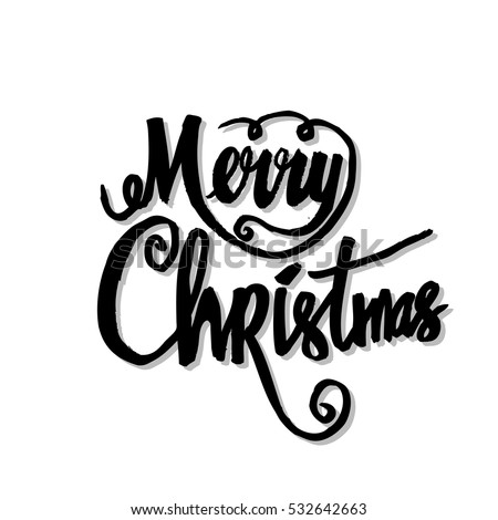Merry christmas cursive holiday font script svg Merry Christmas Vector Text Calligraphic Lettering Design Card Template. Creative Typography For