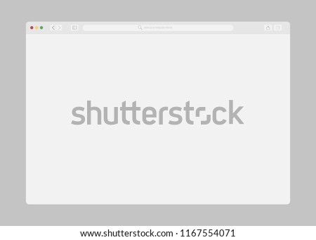 Simple browser window, flat vector. Browser Window Flat Vector Icon Window Internet browser. Simple, flat style. Graphic vector illustration.
