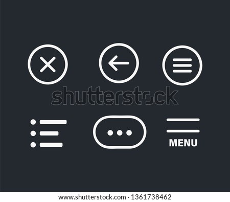 Ui menu icons. Set Hamburger Menu icon