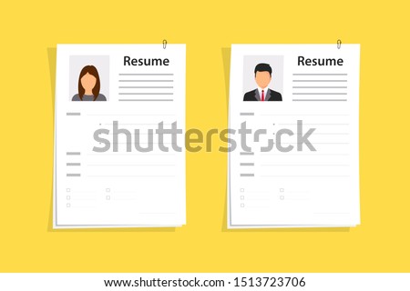Resumes. CV application. Selecting staff. Searching professional staff. Analyzing personnel resume. Resume form. Recruitment. Concept of employment. Business resume. 