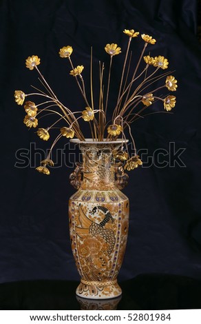 Vase in east style with gold colors