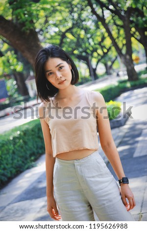 The Canvas Art Gallery Portrait Of Beautiful Asian Woman Half