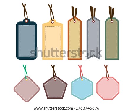 Vector illustration of sticky notes, bookmarks,　Price down sale tag