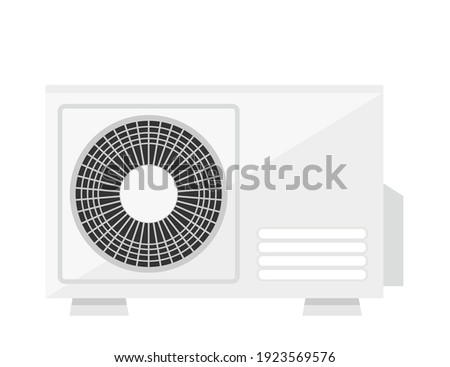 Vector illustration of the outdoor unit of the air conditioner.
