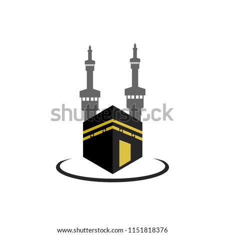 Design illustration of the logo of Makkah hajj umrah