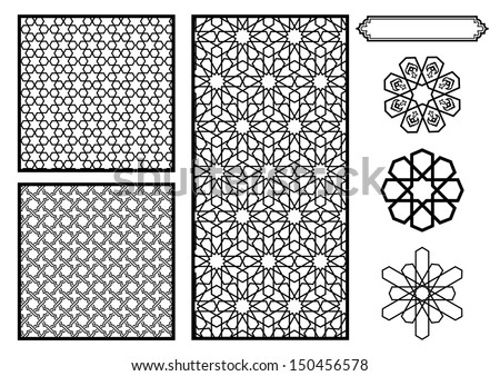 Traditional Middle Eastern / Islamic Patterns - Vector