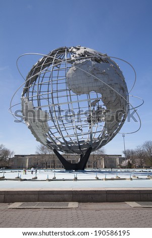 New York City, USA - April 20, 2014: The Unisphere in Flushing Meadows Corona Park at New York City.