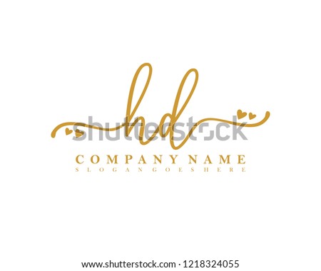 HD Initial handwriting logo vector