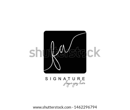 Initial FA beauty monogram and elegant logo design, handwriting logo of initial signature, wedding, fashion, floral and botanical with creative template.