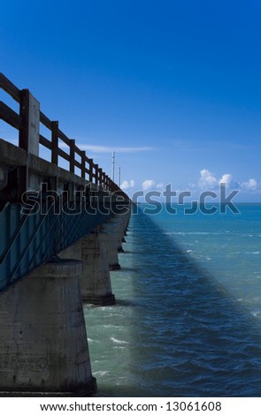 The 7 mile bridge connecting Key West, Florida to the rest of the US.